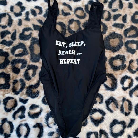 YMI Bathing Suit One Piece Eat Sleep Beach Repeat XL - Picture 2 of 9